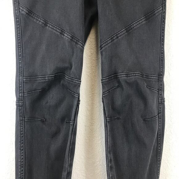 Spanx Stretch Twill Cargo Jogger Pull-On Pants Faded Washed Black Cropped XS - Picture 6 of 16